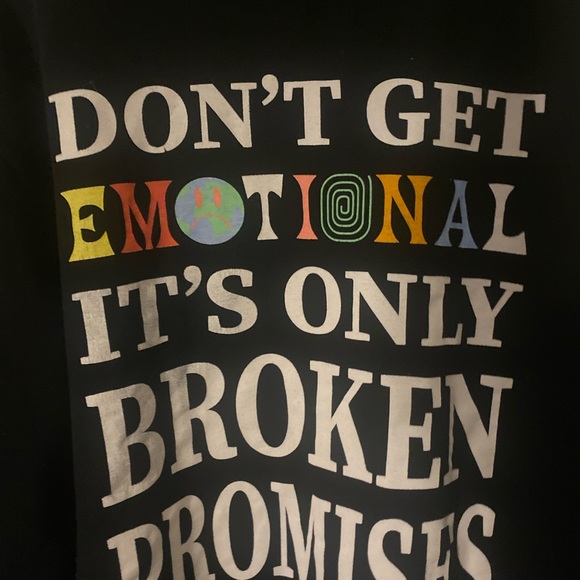 Broken Promises hoodie “Don’t Get Emotional It’s Only Broken Promises” men’s L - Picture 4 of 16